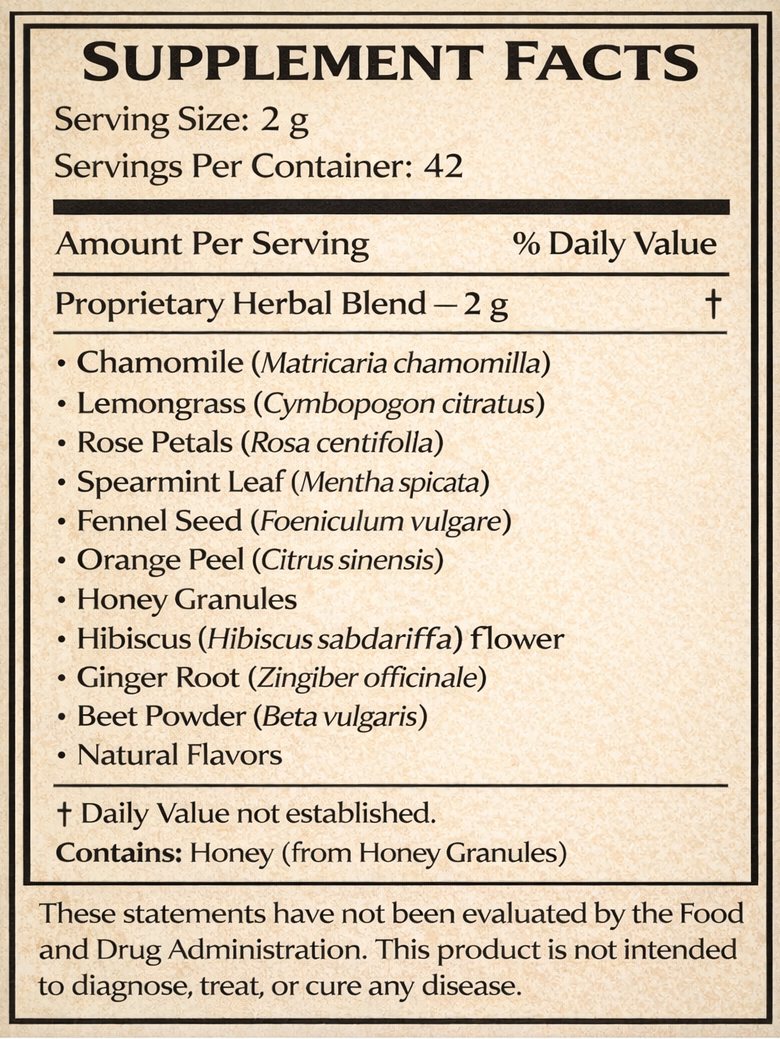 Gaia’s ReLeaf™ – Calming Floral–Mint Herbal Loose Leaf Tea